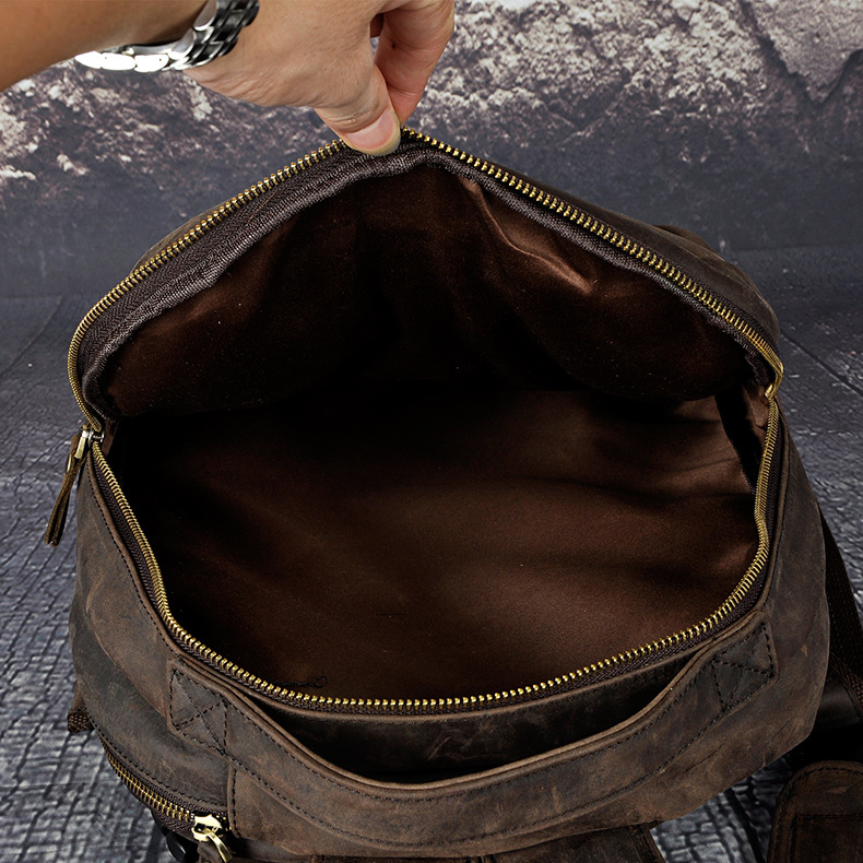 Men's Leather Laptop Backpack