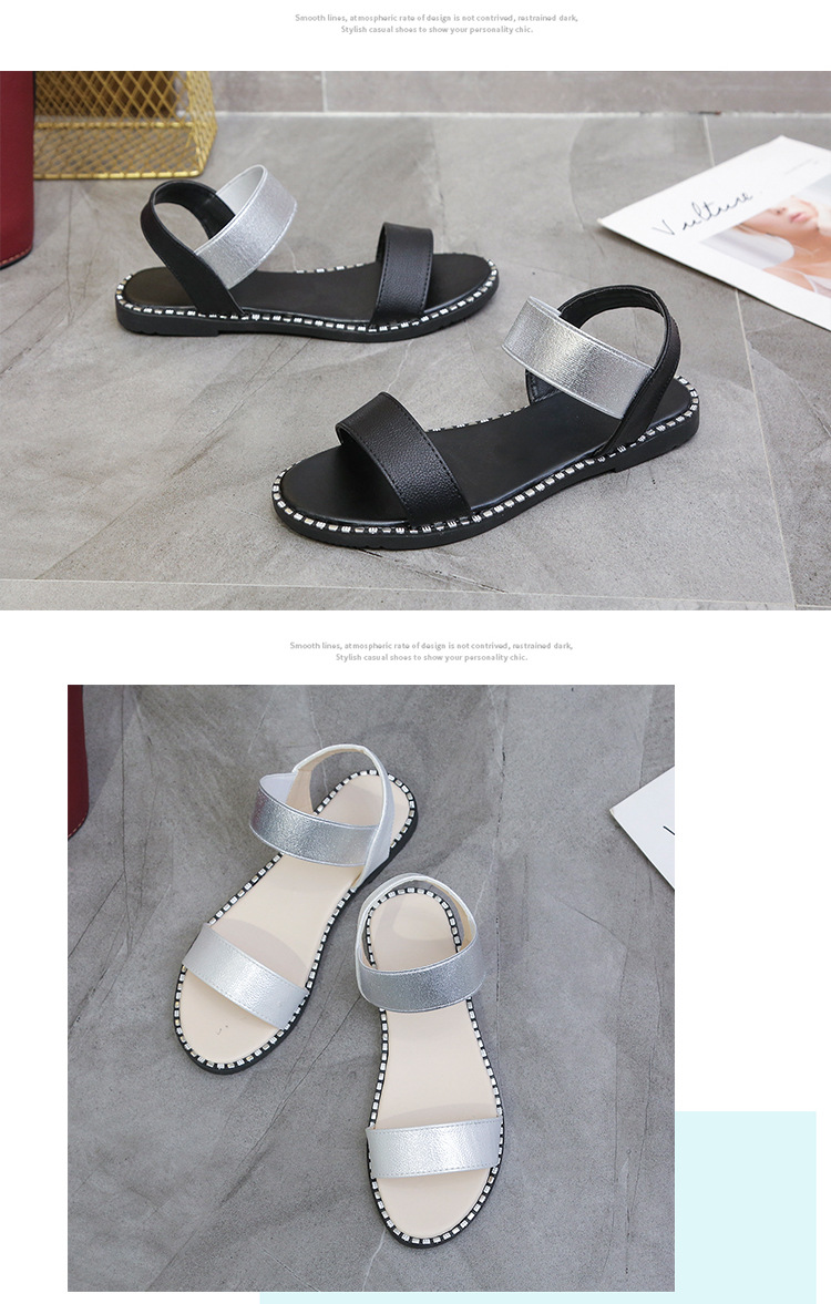 Title 6, Womens flat heel sandals, non-slip design for ...