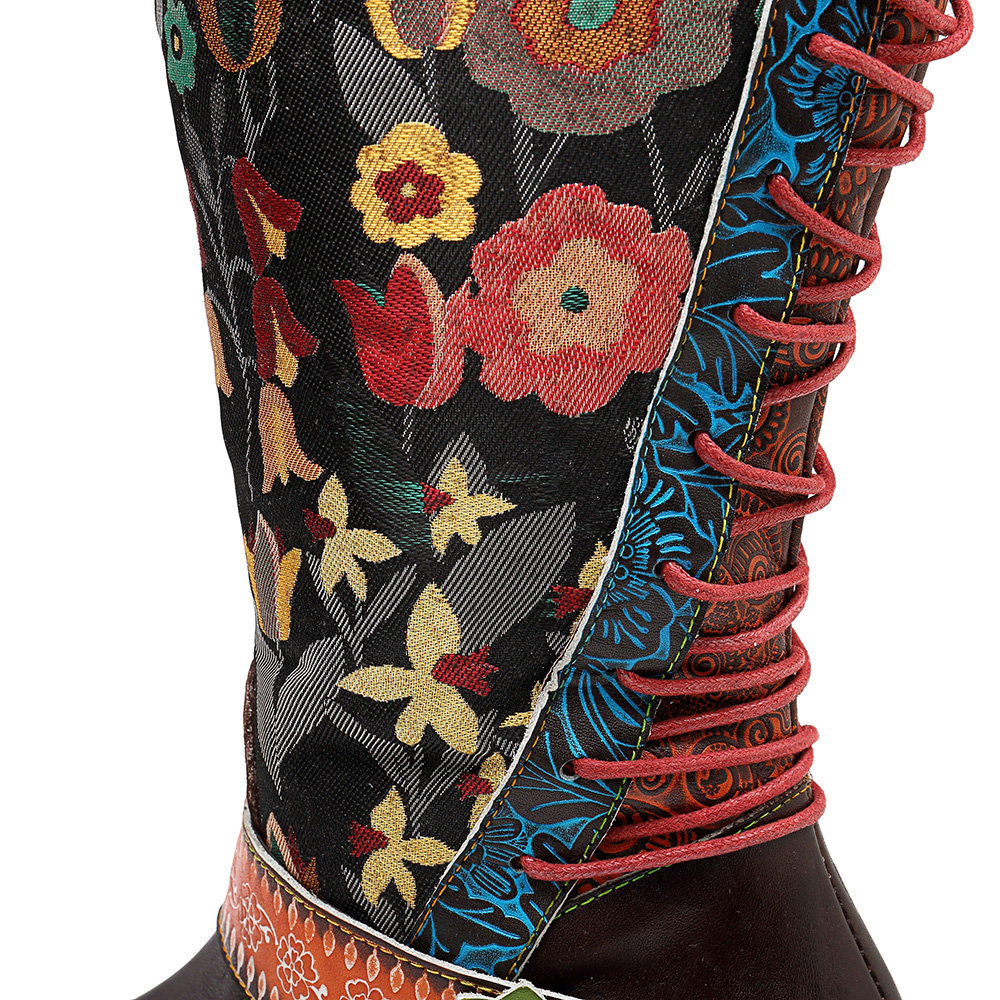 Title 9, Retro ethnic leather womens boots, offering co...