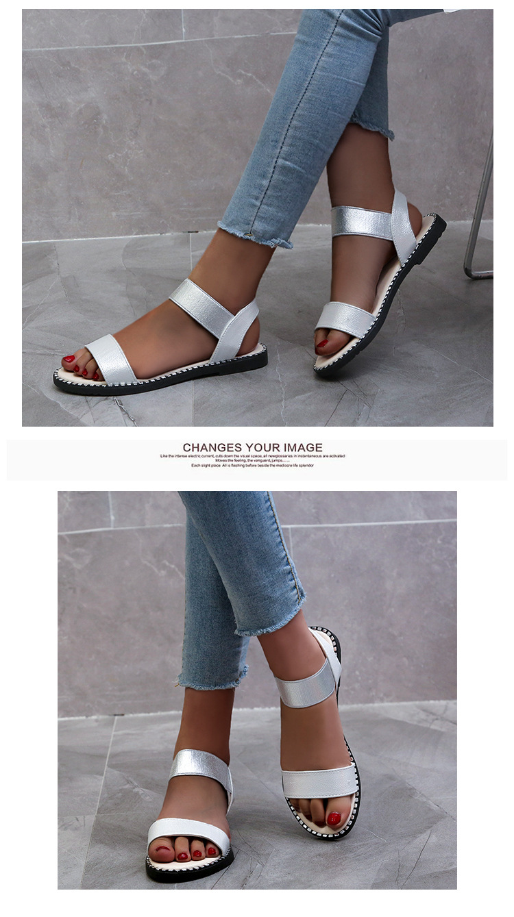 Title 14, Womens flat heel sandals, non-slip design for ...