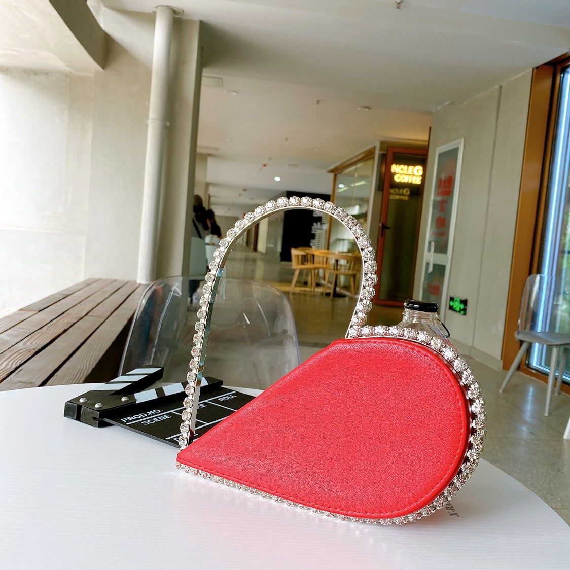 Title 3, Bolso de noche con brillantes Love, ideal para ...