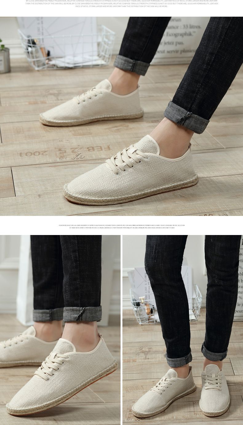 Title 1, Linen Canvas Shoes Comfortable Breathable Light...