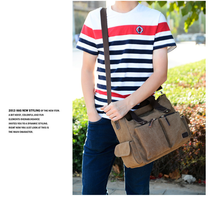 Title 12, Canvas mens bag messenger bag casual cloth