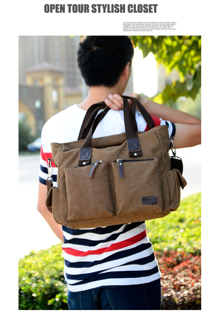 Title 14, Canvas mens bag messenger bag casual cloth