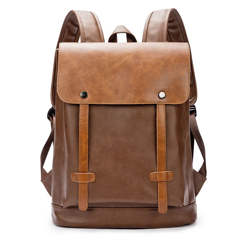 Title 8, Wind Leather College Backpack Durable Leather D...