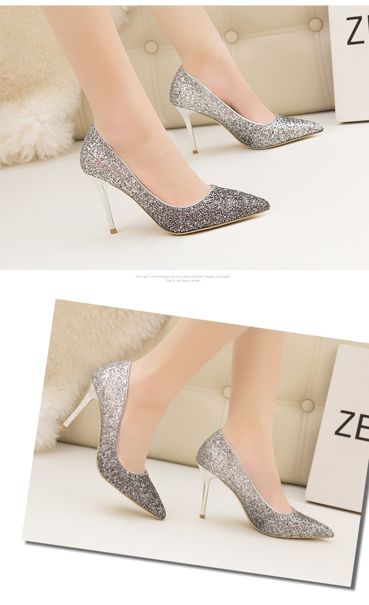 Title 28, High-heeled shoes featuring shallow mouth, poin...