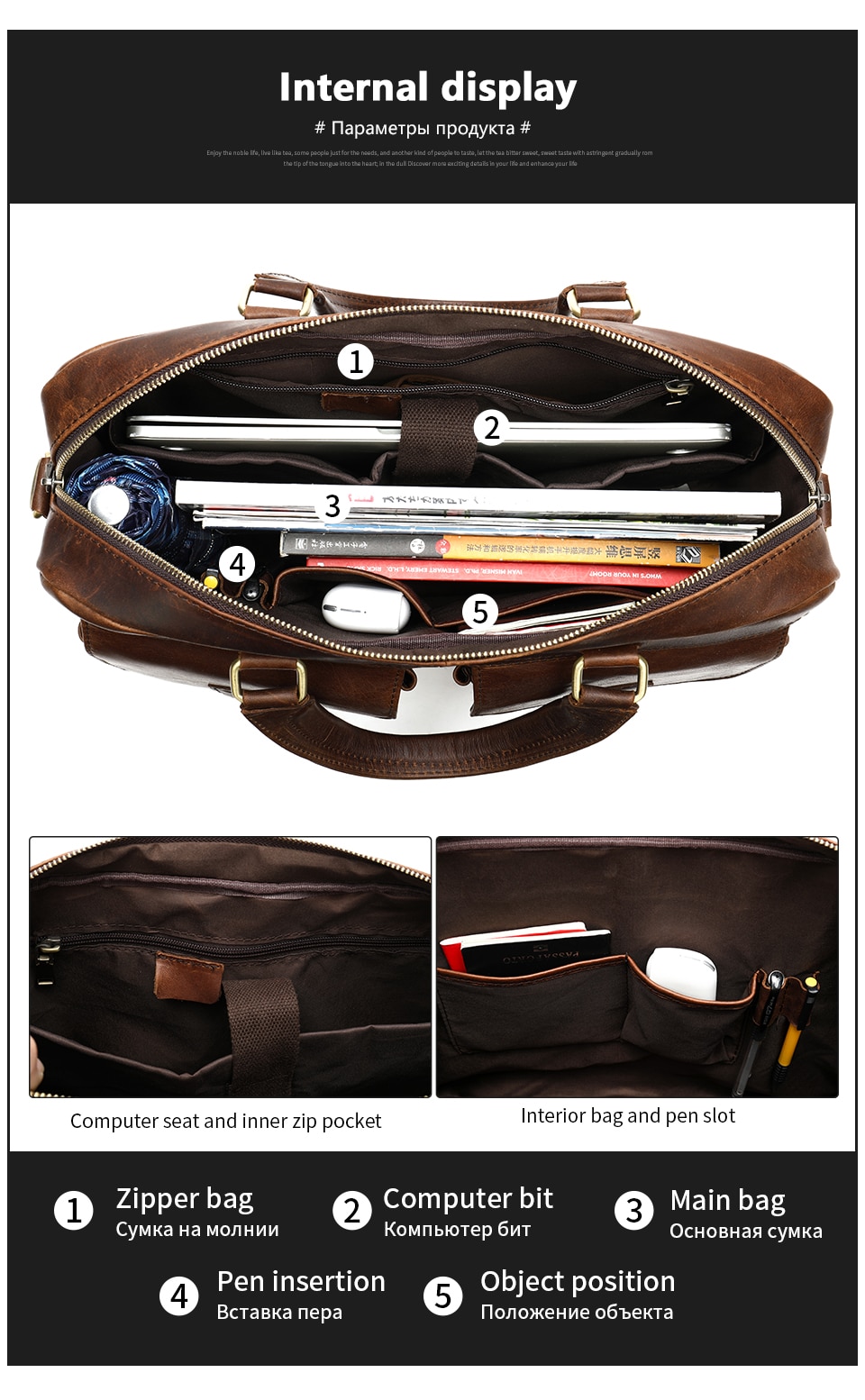 Title 33, Mens briefcase handbag. Stylish and functional...