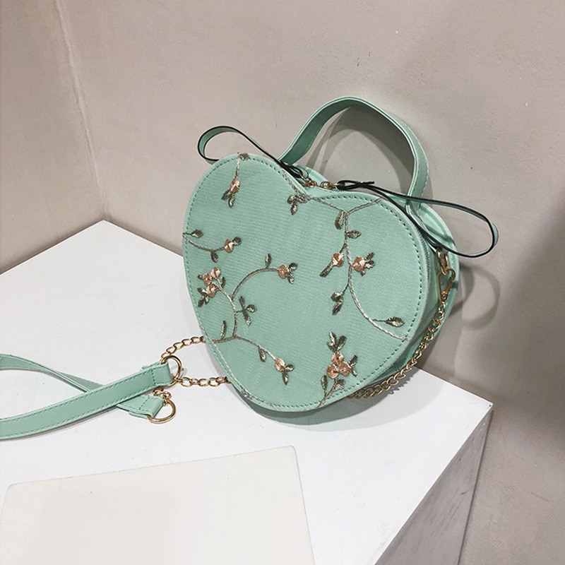 Title 13, Lace peach heart lock women bag shoulder bag