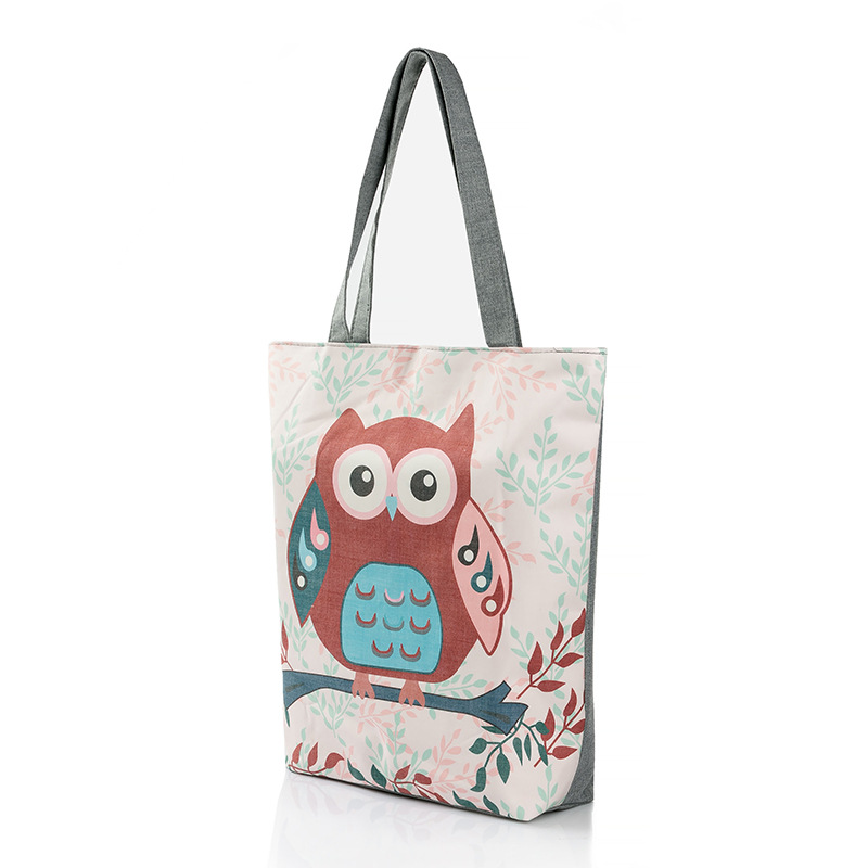 Title 6, Canvas tas met uilenprint