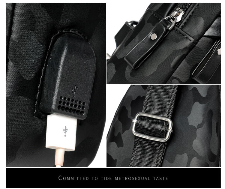 Title 20, Mens camouflage one shoulder cross chest bag, ...