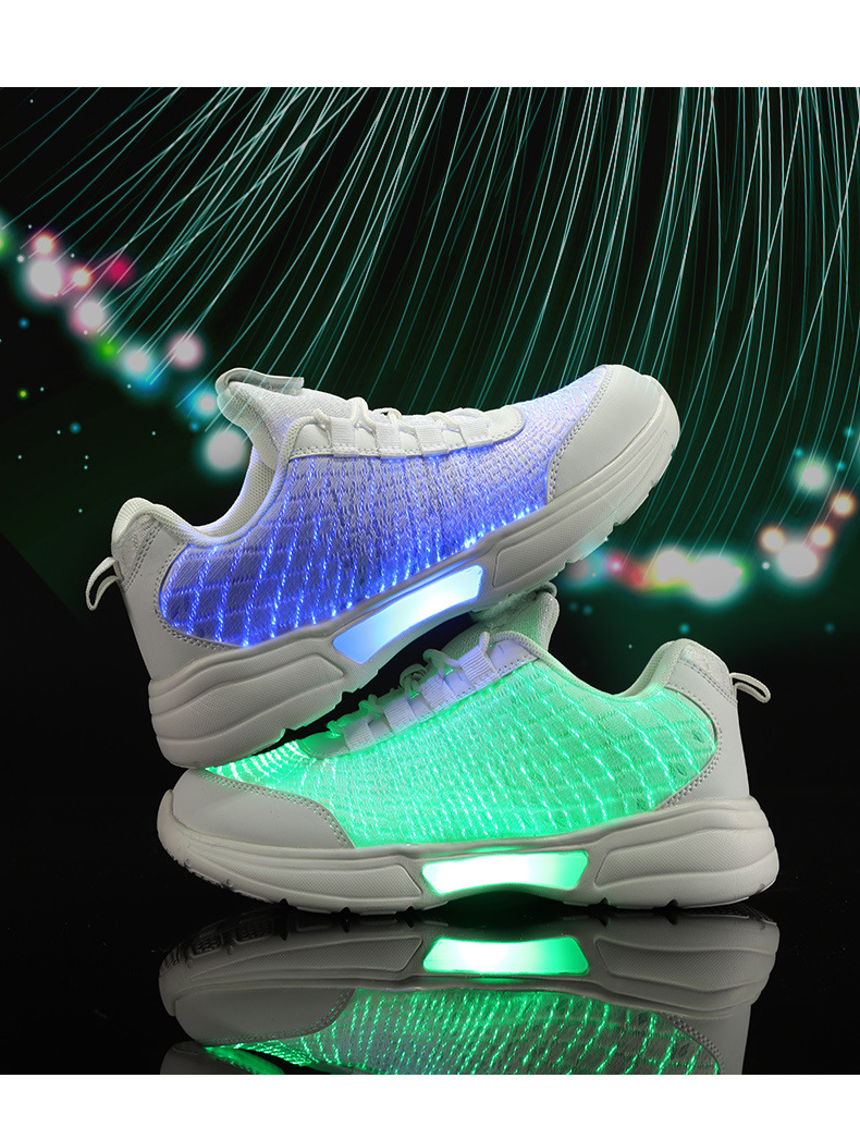 Title 7, LED-Leuchtschuhe mit Lichtleitfaser und USB-Auf...