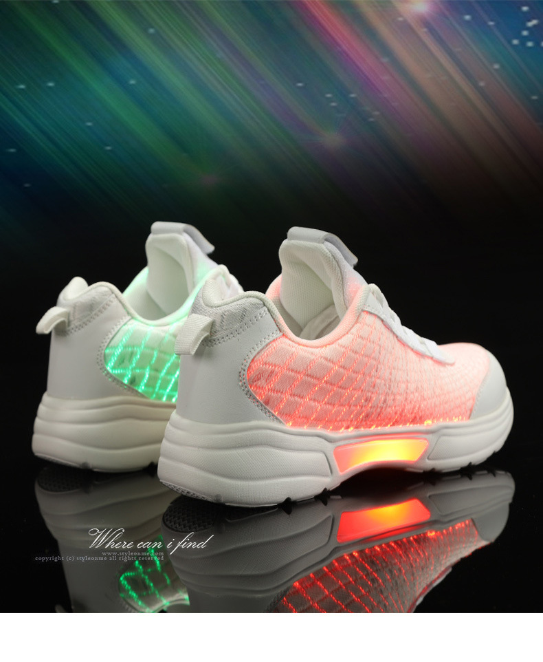 Title 9, LED-Leuchtschuhe mit Lichtleitfaser und USB-Auf...