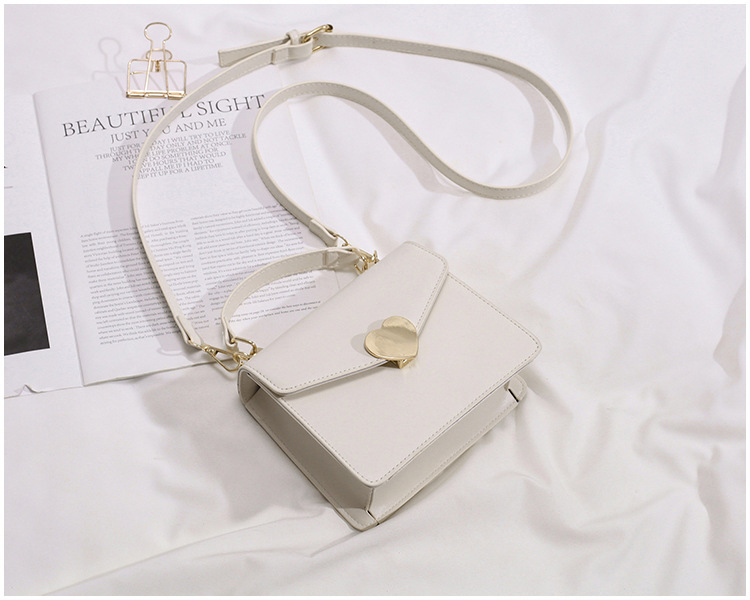 Title 19, Peach Heart Lock One Shoulder Crossbody Bag – A...