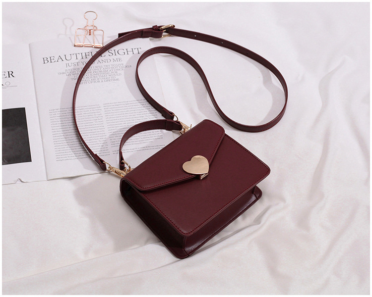 Title 22, Peach Heart Lock One Shoulder Crossbody Bag – D...