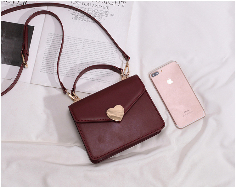 Title 23, Peach Heart Lock One Shoulder Crossbody Bag – A...