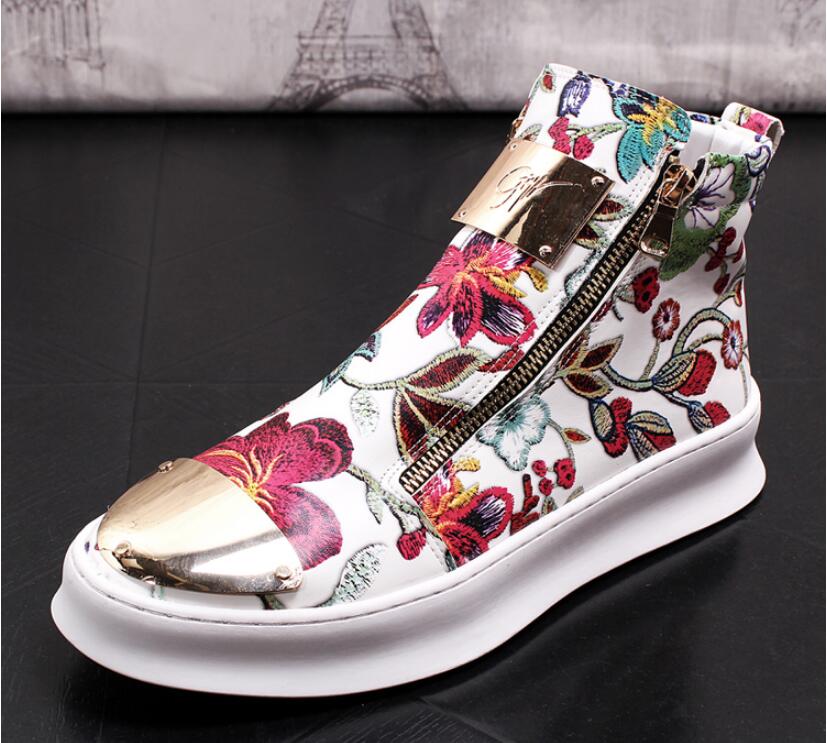 Title 5, Printed high top shoes with thick soles and hig...