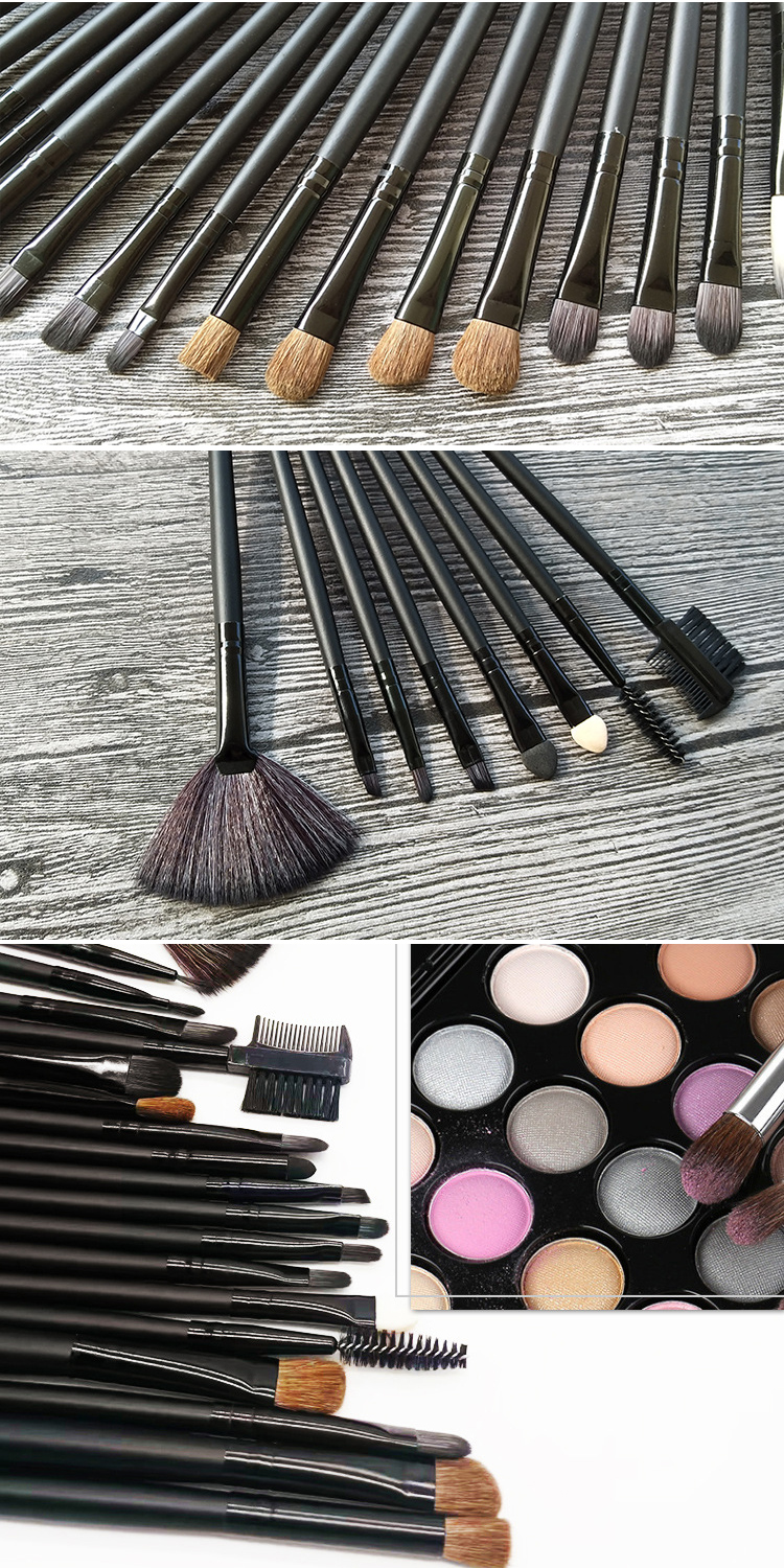 Wooden Handle Makeup Brush Set