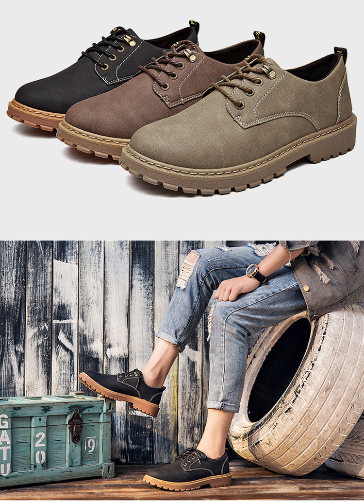 Title 1, All-Match Low-Top Lace-Up Martin Boots Sneakers