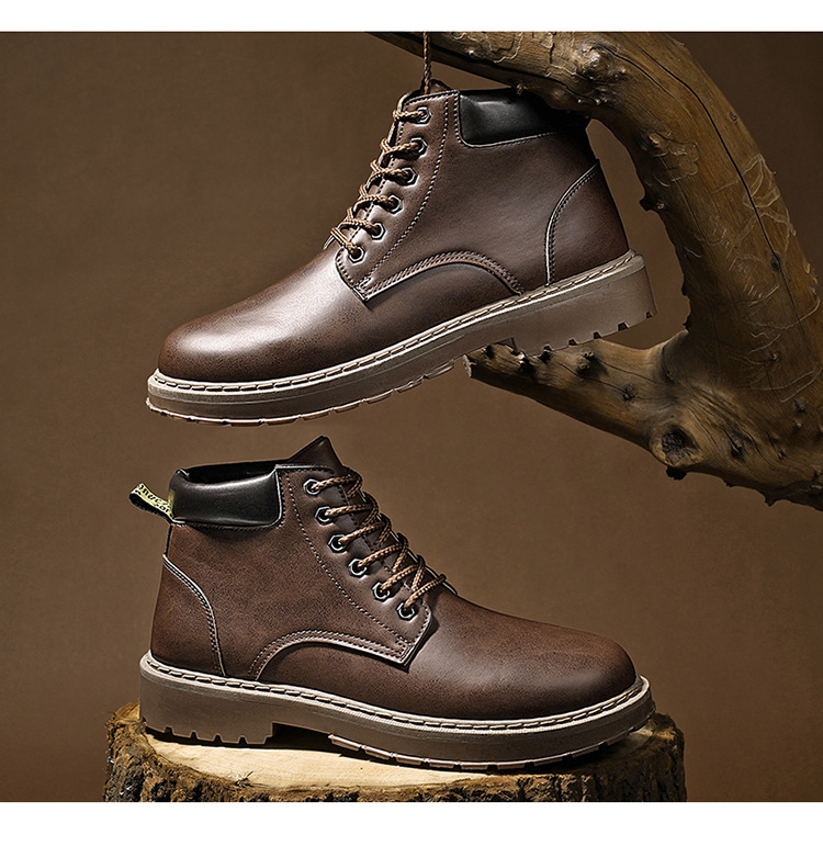 Title 7, Herren Martin Stiefel High Top im britischen Re...