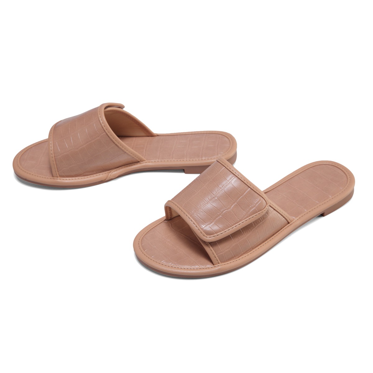 Title 12, Stone Pattern One-Step Sandals and Slippers wit...