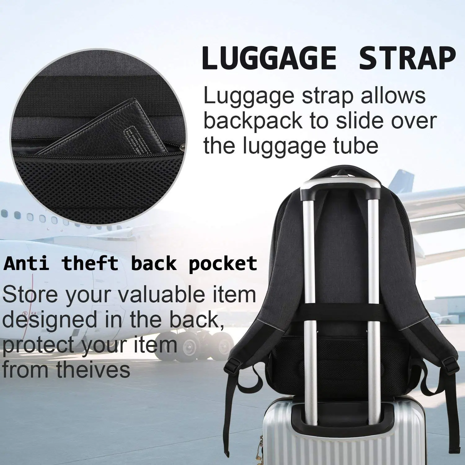 FREE SAMPLE Business Travel Anti Theft Slim Durable Laptops Backpack Water Resistant College School Computer Bag