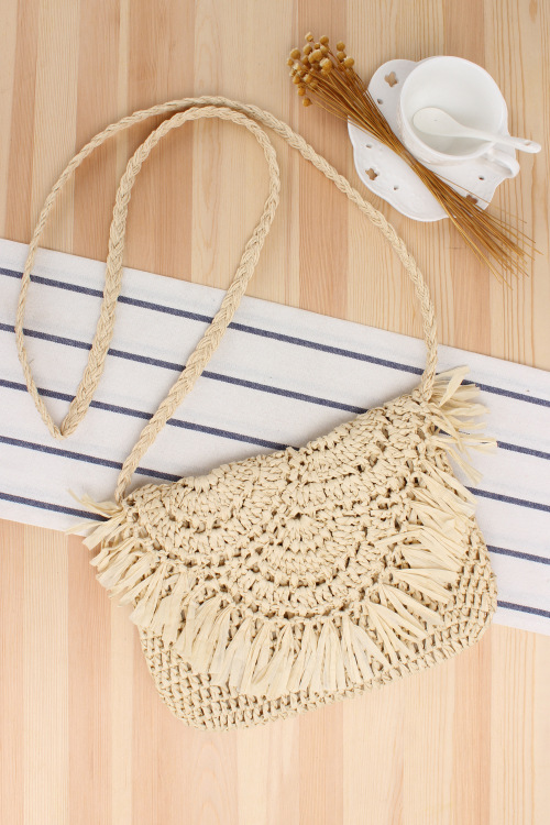 Title 1, Handgefertigte Strand-Stricktasche mit Quasten ...