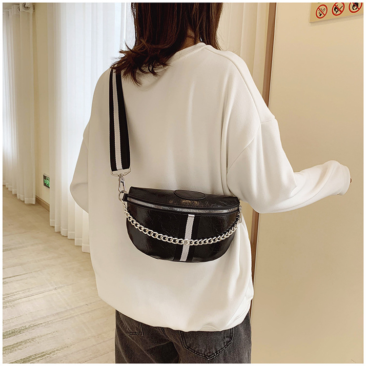 Title 4, Simple Chain Bag Wide Shoulder Strap Chest Bag ...