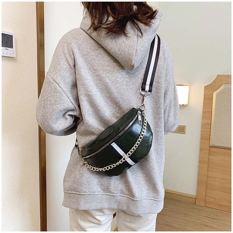 Title 8, Simple Chain Bag Wide Shoulder Strap Chest Bag ...