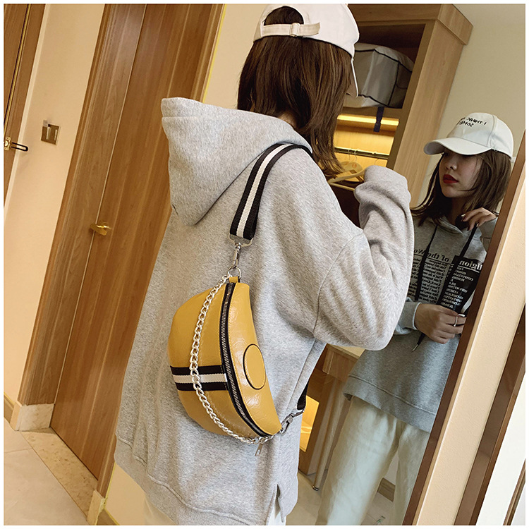 Title 11, Simple Chain Bag Wide Shoulder Strap Chest Bag ...