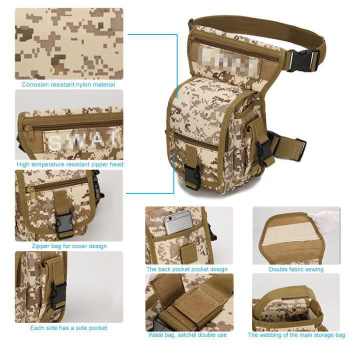 Title 6, All-Around Tactical Waist Leg Bag, Carry Essent...