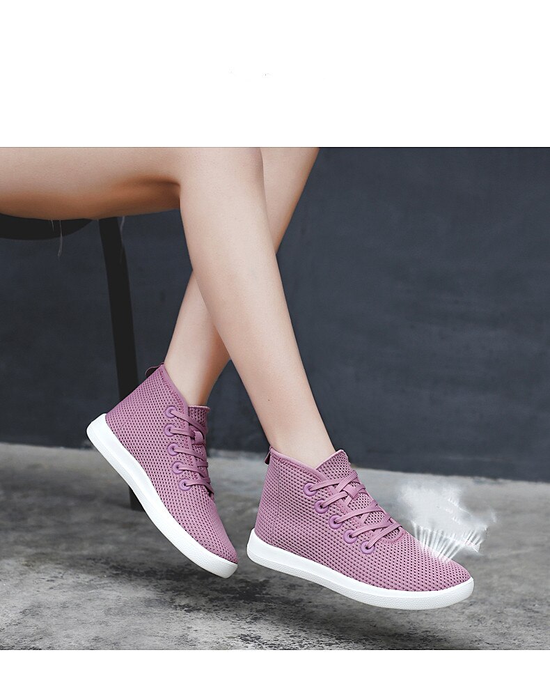 Title 19, Casual Fly Woven Breathable Middle Cut A Shoes...