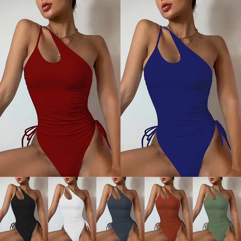 Title 3, New European and American Sexy One-shoulder Swi...