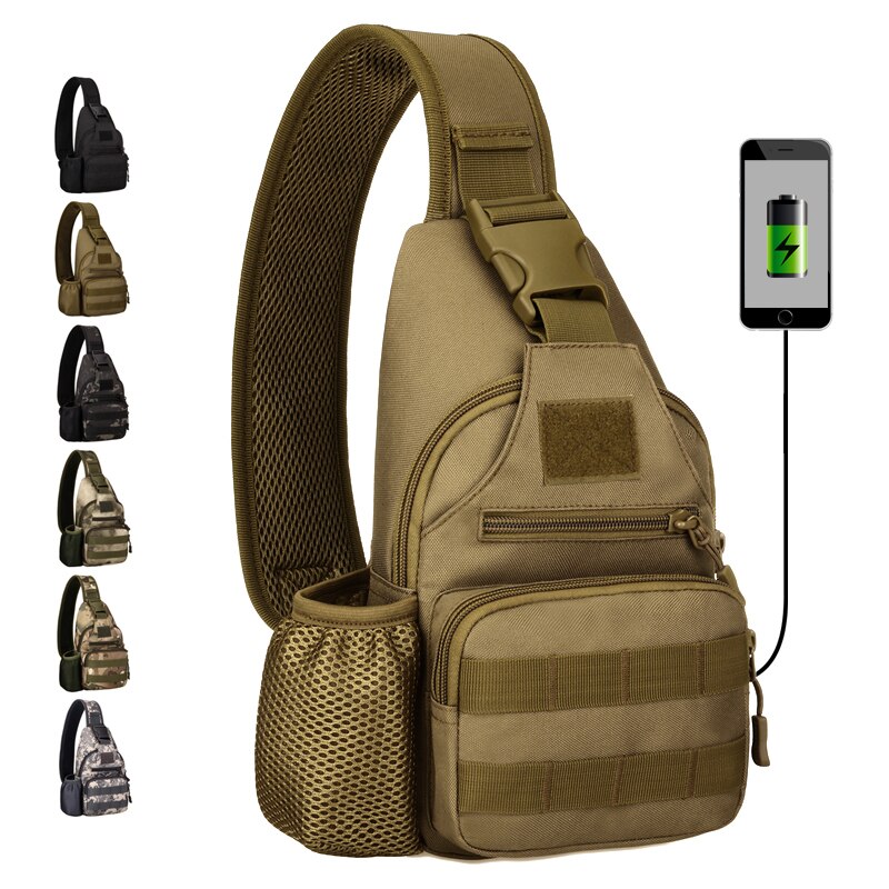 Title 3, Canvas Backpack with Charging Port and Waist Ba...