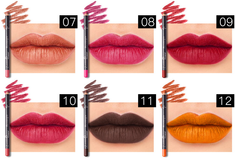 Title 5, 12 Farben Wasserfester Lipliner-Stift Präzise L...