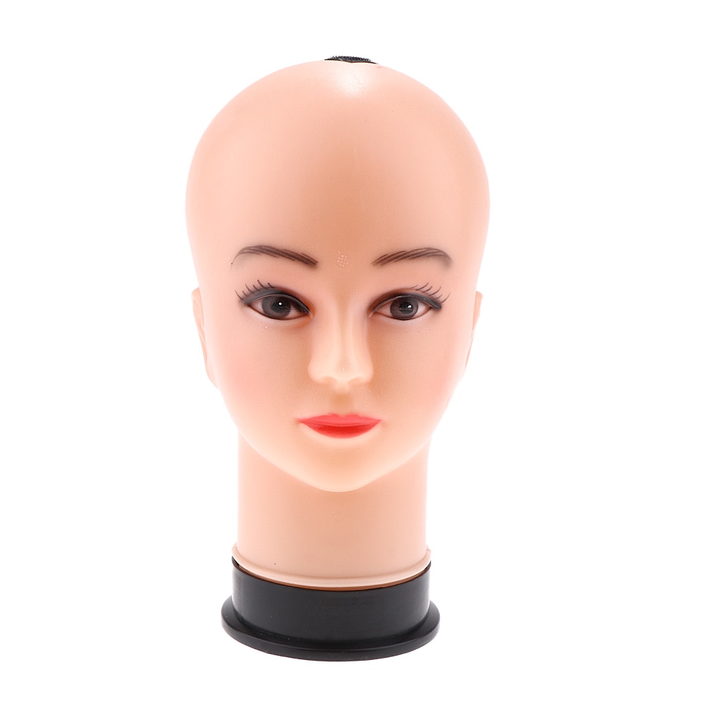 Bald Female Make-up Manikin Head Cosmetology Mannequin Head for Beach Hat/Beret/Bucket Hat/Baseball Cap