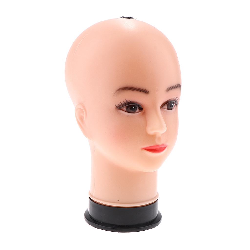 Bald Female Make-up Manikin Head Cosmetology Mannequin Head for Beach Hat/Beret/Bucket Hat/Baseball Cap