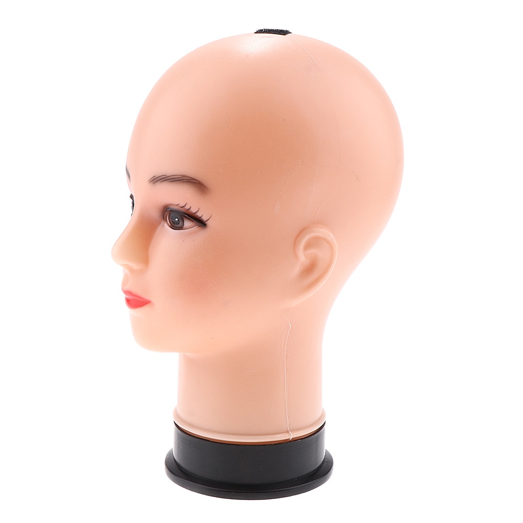 Bald Female Make-up Manikin Head Cosmetology Mannequin Head for Beach Hat/Beret/Bucket Hat/Baseball Cap