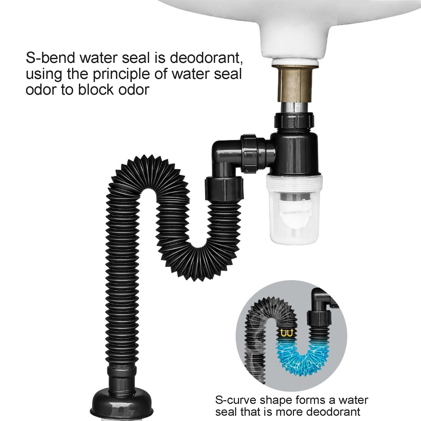 Title 3, Wash Basin Down Pipe Leakproof Plug Wash Fittings