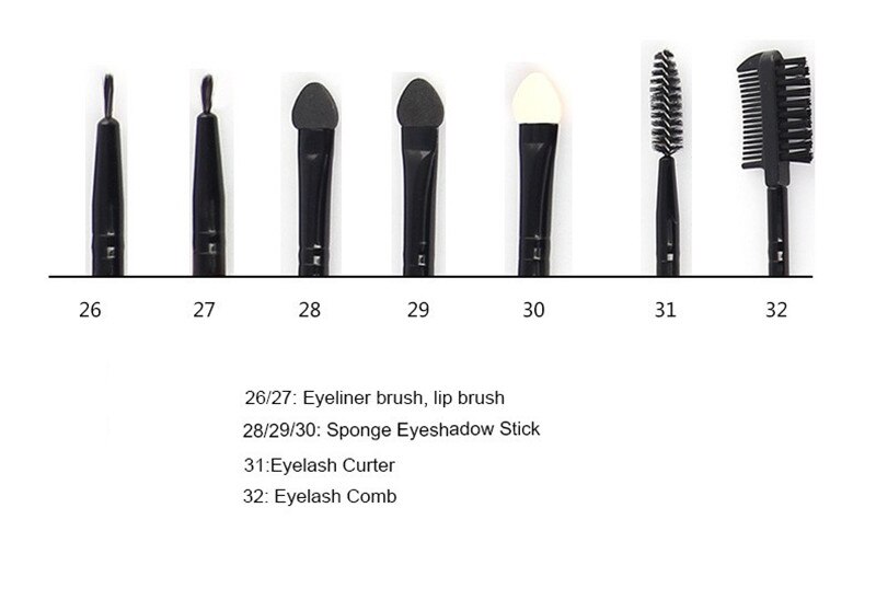 Set of Makeup Brushes 32 PSC