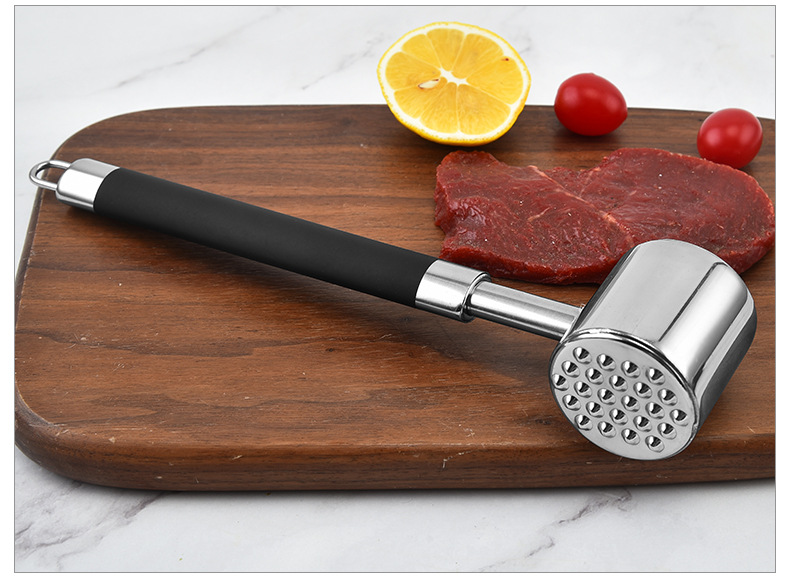 Title 4, Batticarne Rotondo Tenderizer per Carne - Ammor...