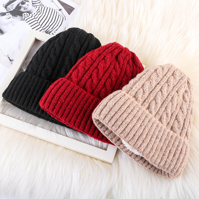 Title 3, Winter Mohair Damen Fleece Strick Beanie – Warm...