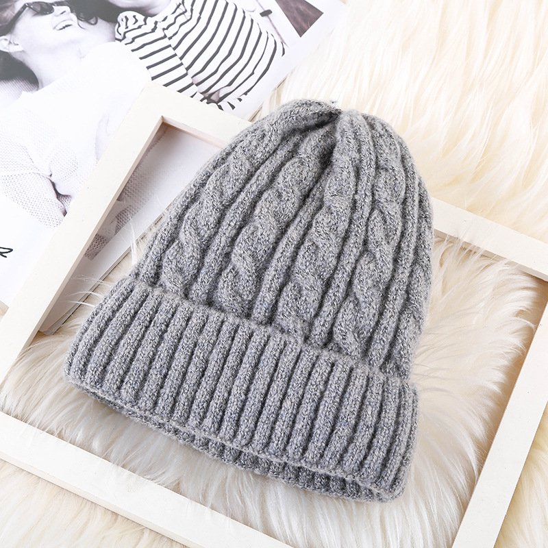 Title 7, Winter Mohair Women Fleece Knitted Beanie – War...