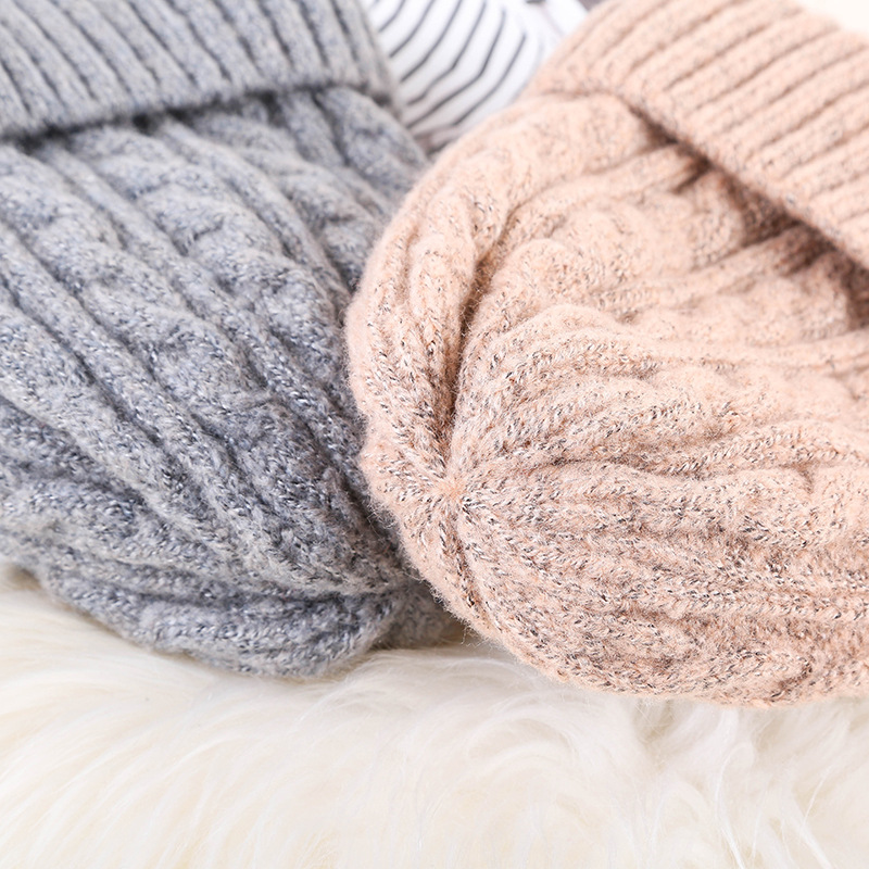 Title 8, Winter Mohair Women Fleece Knitted Beanie – War...