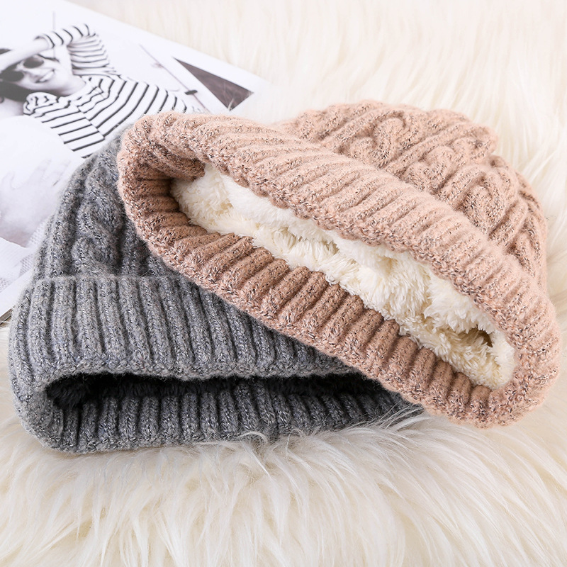 Title 9, Winter Mohair Women Fleece Knitted Beanie – War...