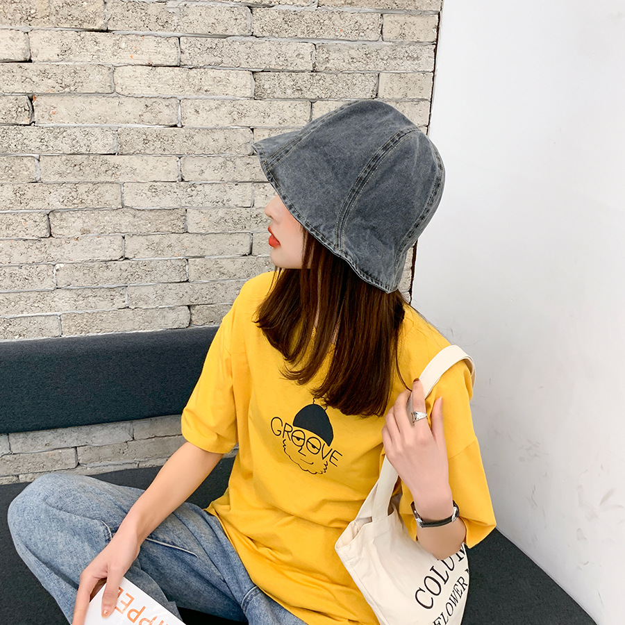 Title 5, Neuer gewaschener Denim Bucket Hat für Damen