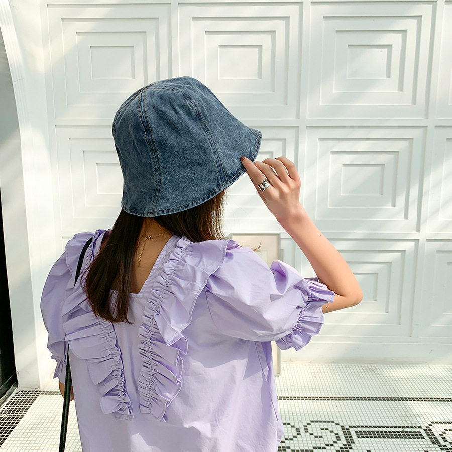 Title 12, Neuer gewaschener Denim Bucket Hat für Damen