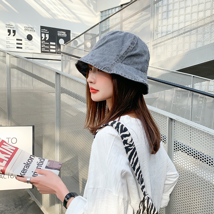 Title 21, Neuer gewaschener Denim Bucket Hat für Damen