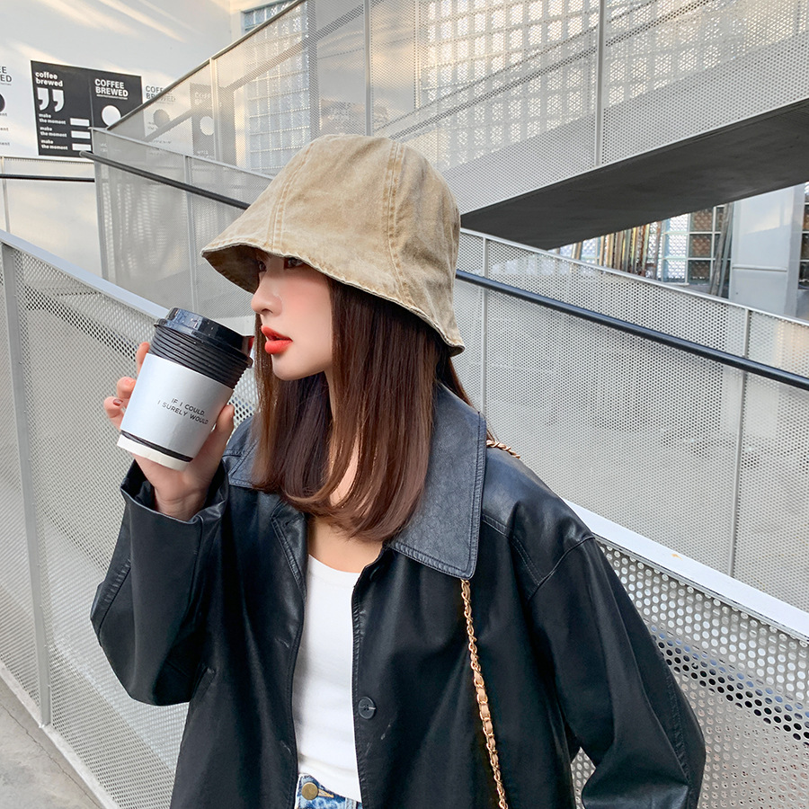 Title 23, Neuer gewaschener Denim Bucket Hat für Damen