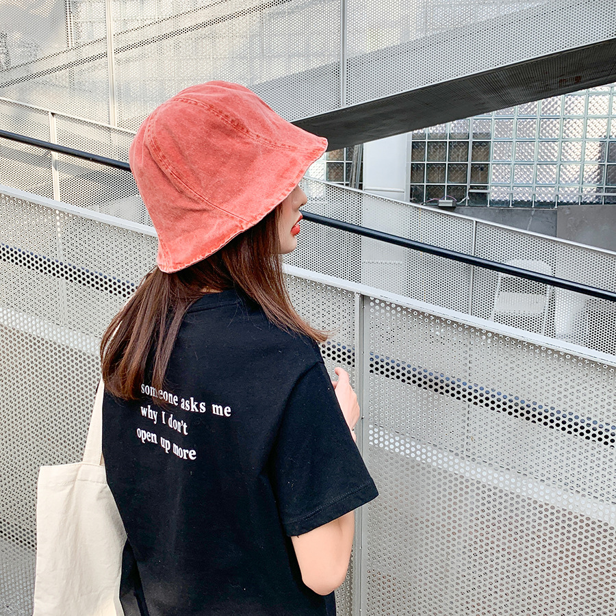 Title 33, Neuer gewaschener Denim Bucket Hat für Damen