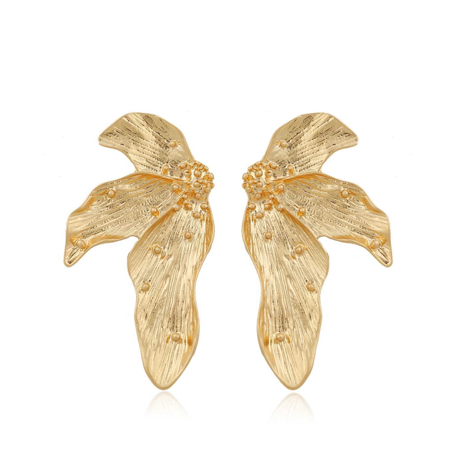 Title 2, Womens Creative Leaf Alloy Earrings Stylish Fa...